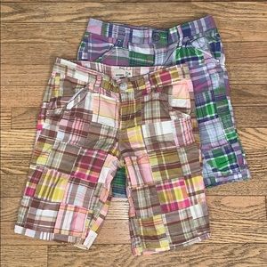 Old Navy Girls Size 14 Plaid Shorts Bundle of 2